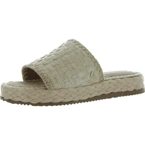 Wallis Womens Braided Manmade Slide Sandals
