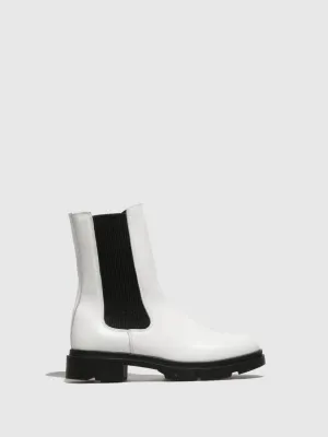 White Chelsea Ankle Boots