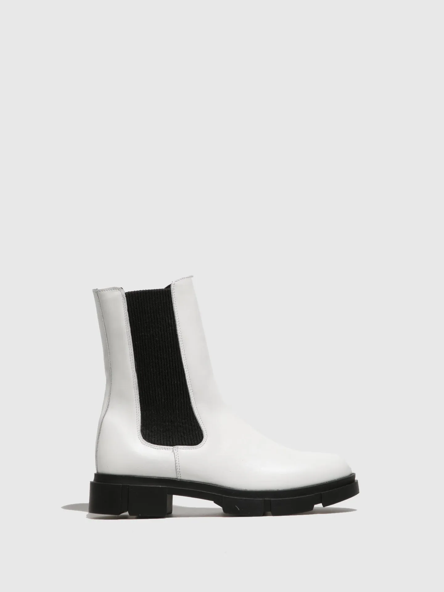 White Chelsea Ankle Boots