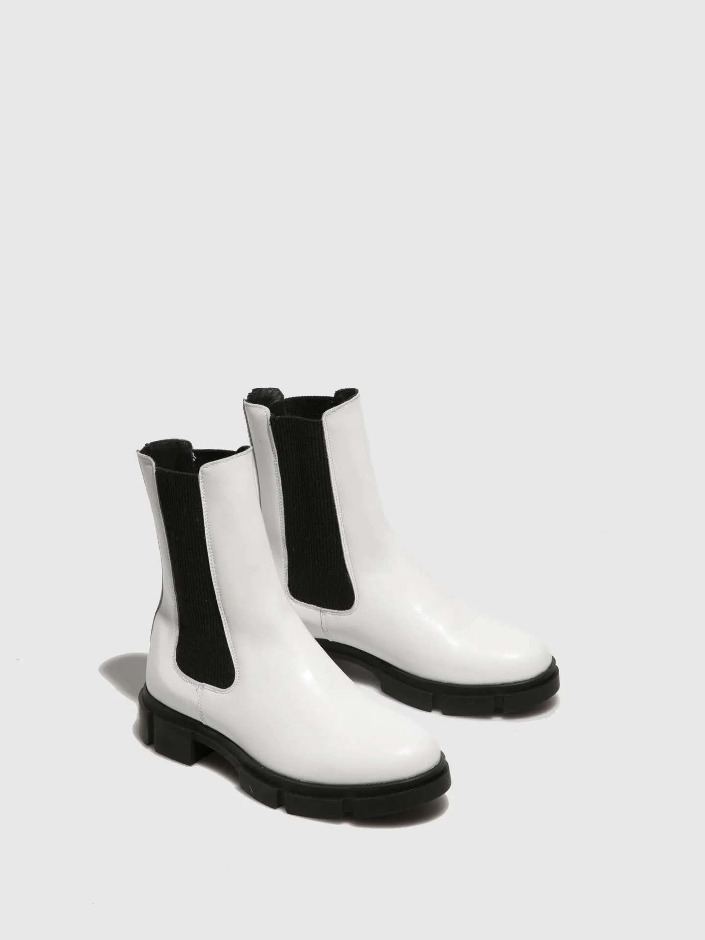 White Chelsea Ankle Boots