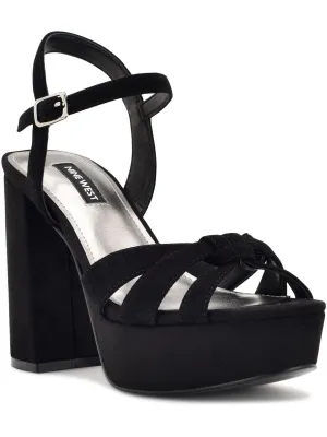 WN Rast Womens Suede Ankle Strap Platform Sandals