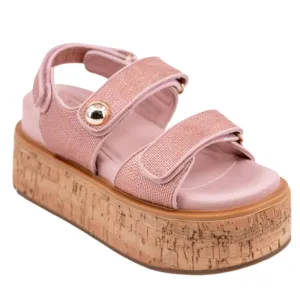 Women Lucille Wedge In Blush Woven