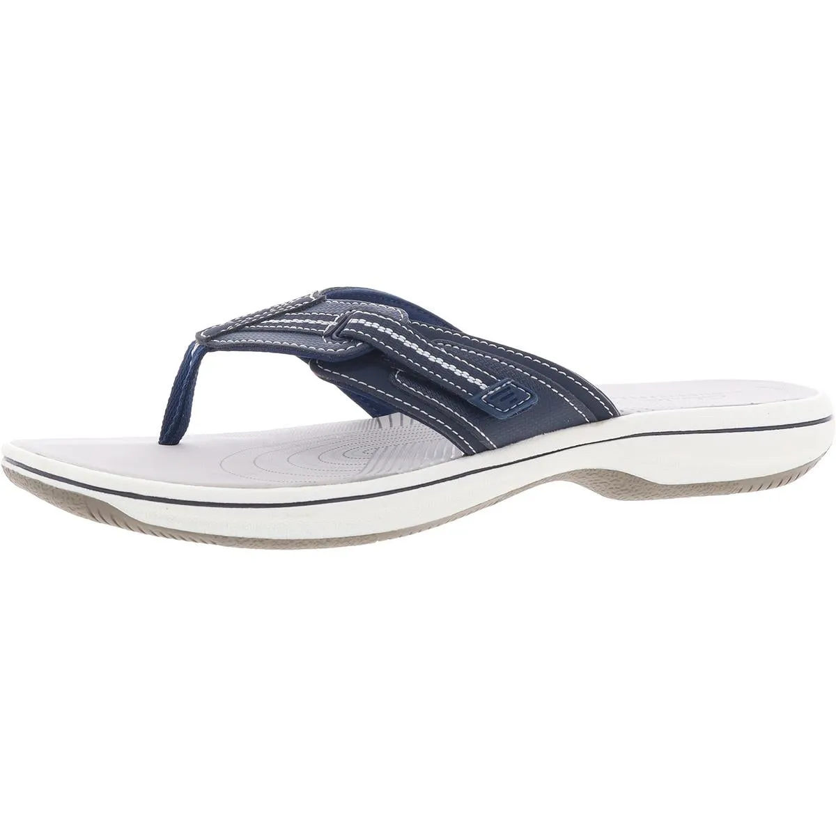 Womens Adjustable Faux Leather Flip-Flops