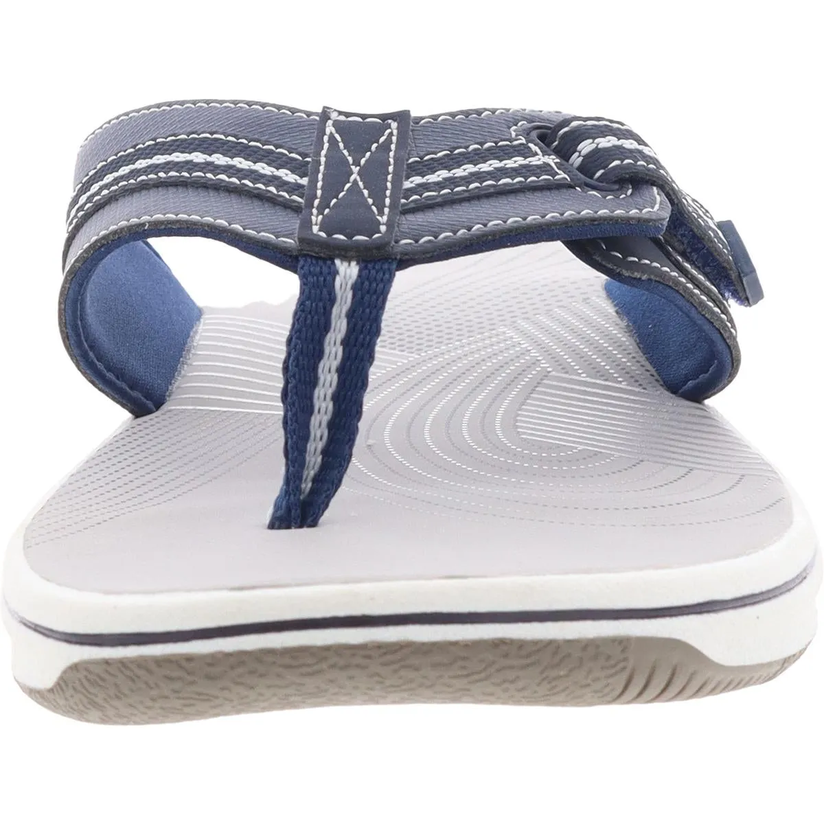 Womens Adjustable Faux Leather Flip-Flops