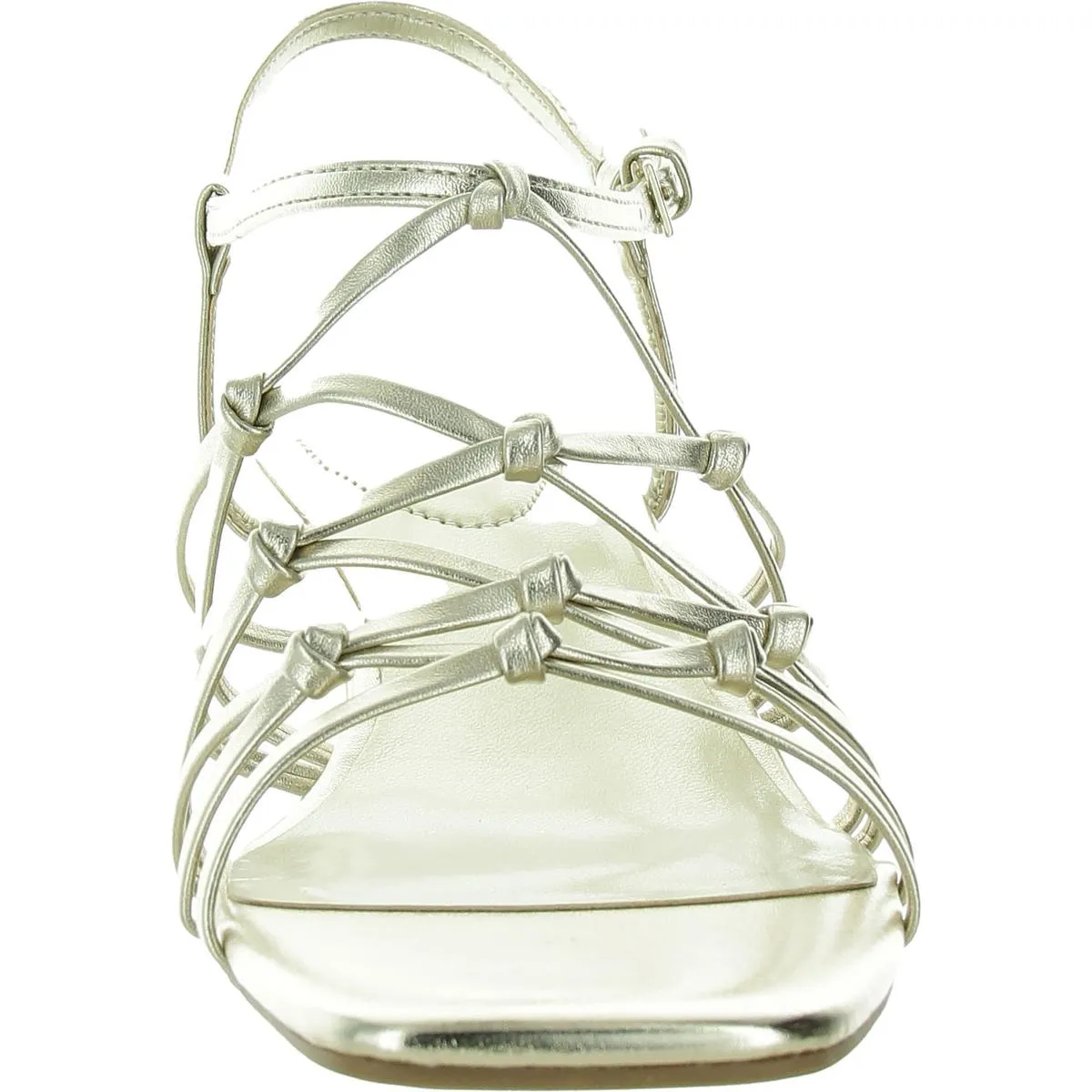 Womens Adjustable Faux Leather Wedge Sandals