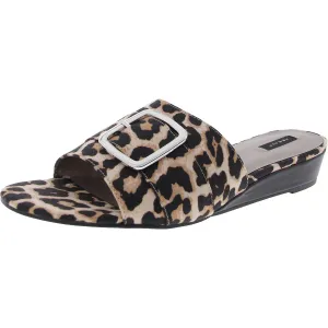 Womens Animal Print Man Made Slide Sandals