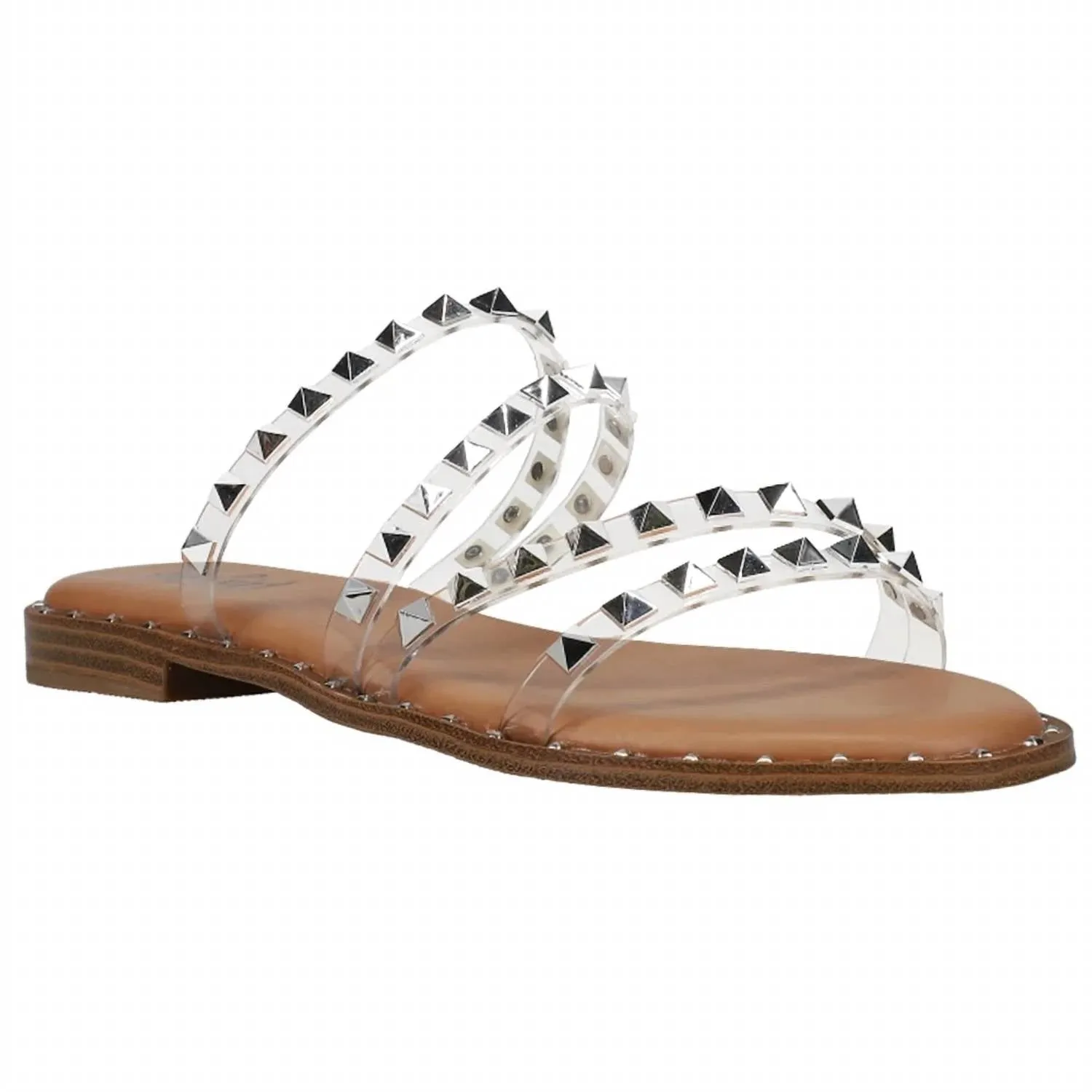 Women's Beach Please Studded Sandals In Clear