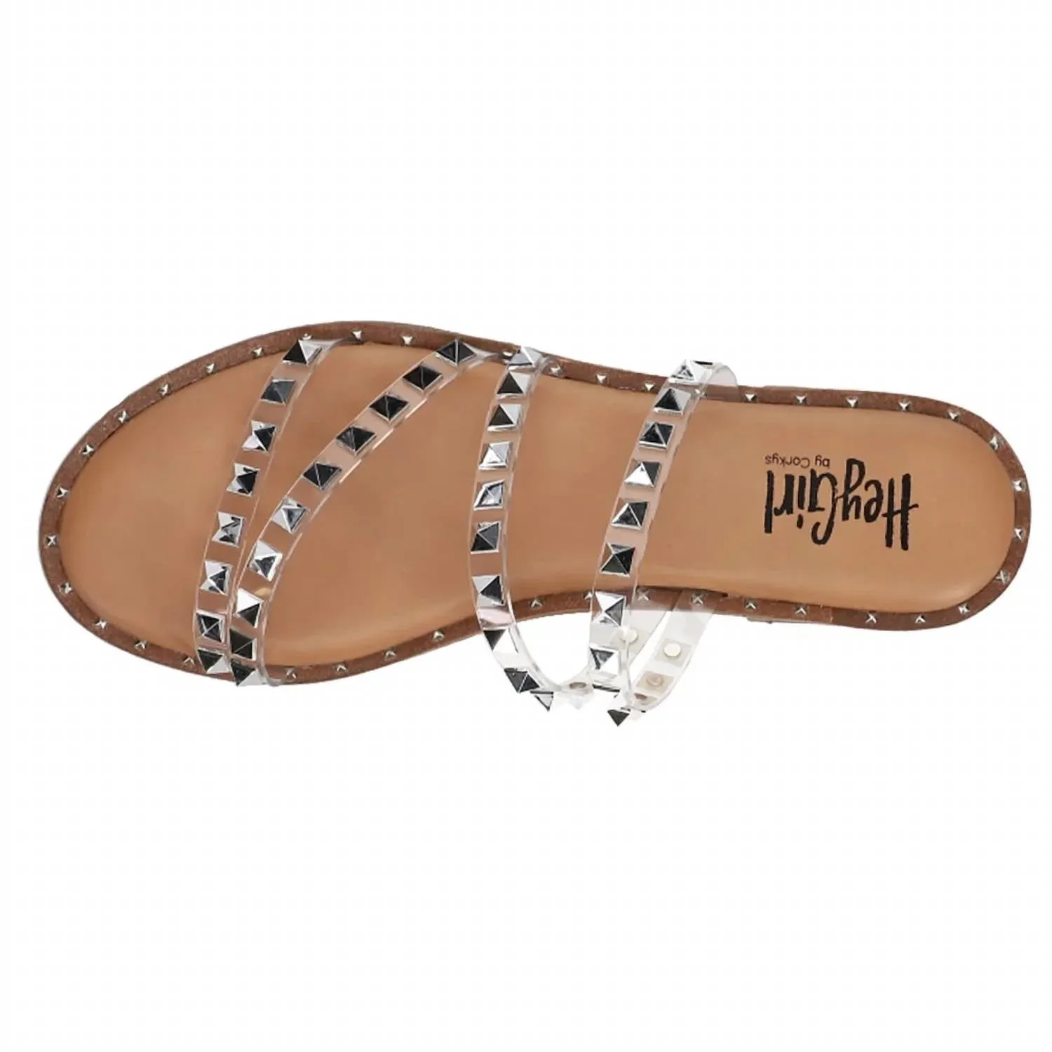 Women's Beach Please Studded Sandals In Clear