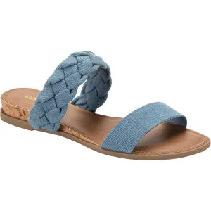 Womens Braided Manmade Slide Sandals