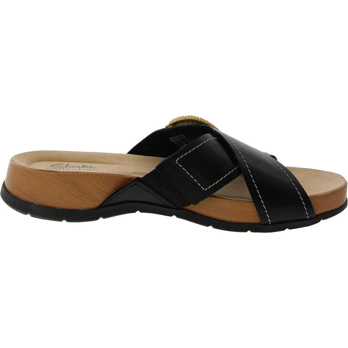 Womens Buckle Slide Sandals