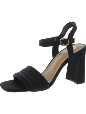 Womens Buckle Textured Heels