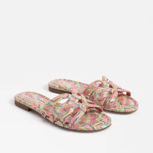 Women's Cat Sandal In Pink Multi