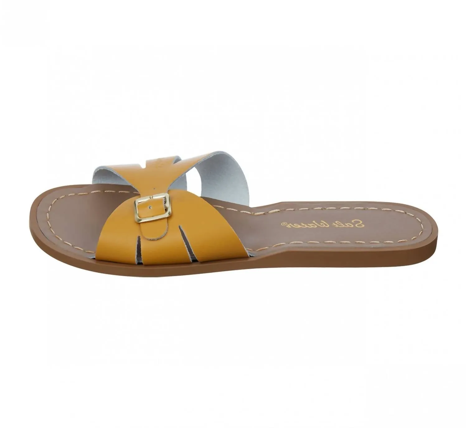 Women's Classic Slides Sandal In Mustard