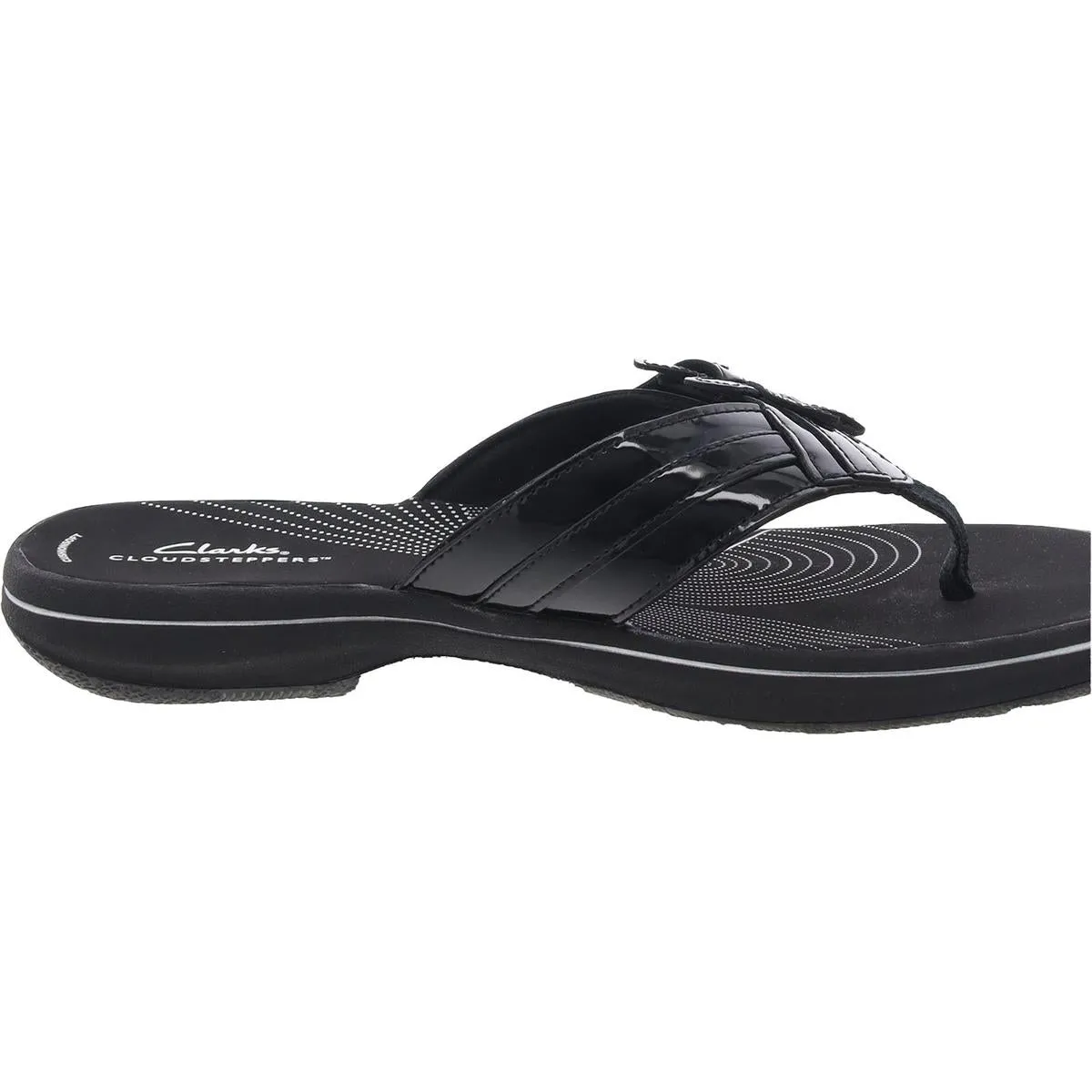 Womens Comfort Insole Faux Leather Flip-Flops