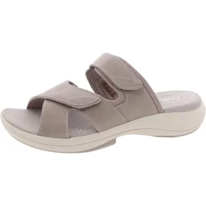 Womens Cushioned Footbed Manmade Strappy Sandals