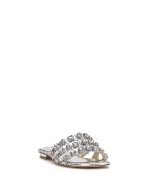 Women's Detta Flat Sandal In Silver