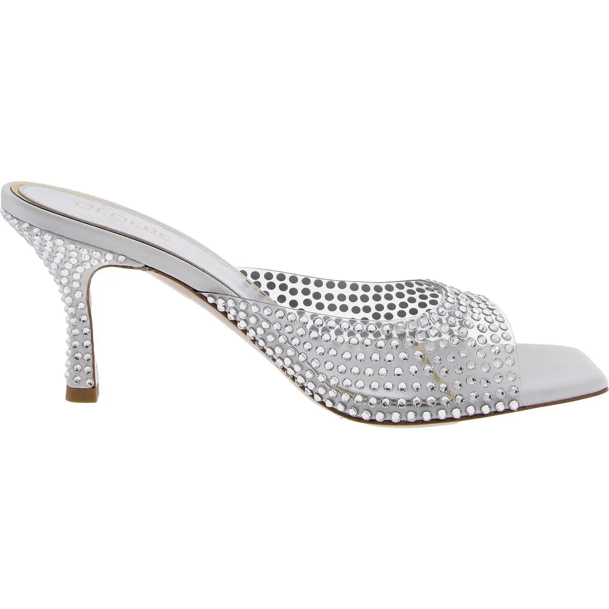 Womens Embellished Leather Heels