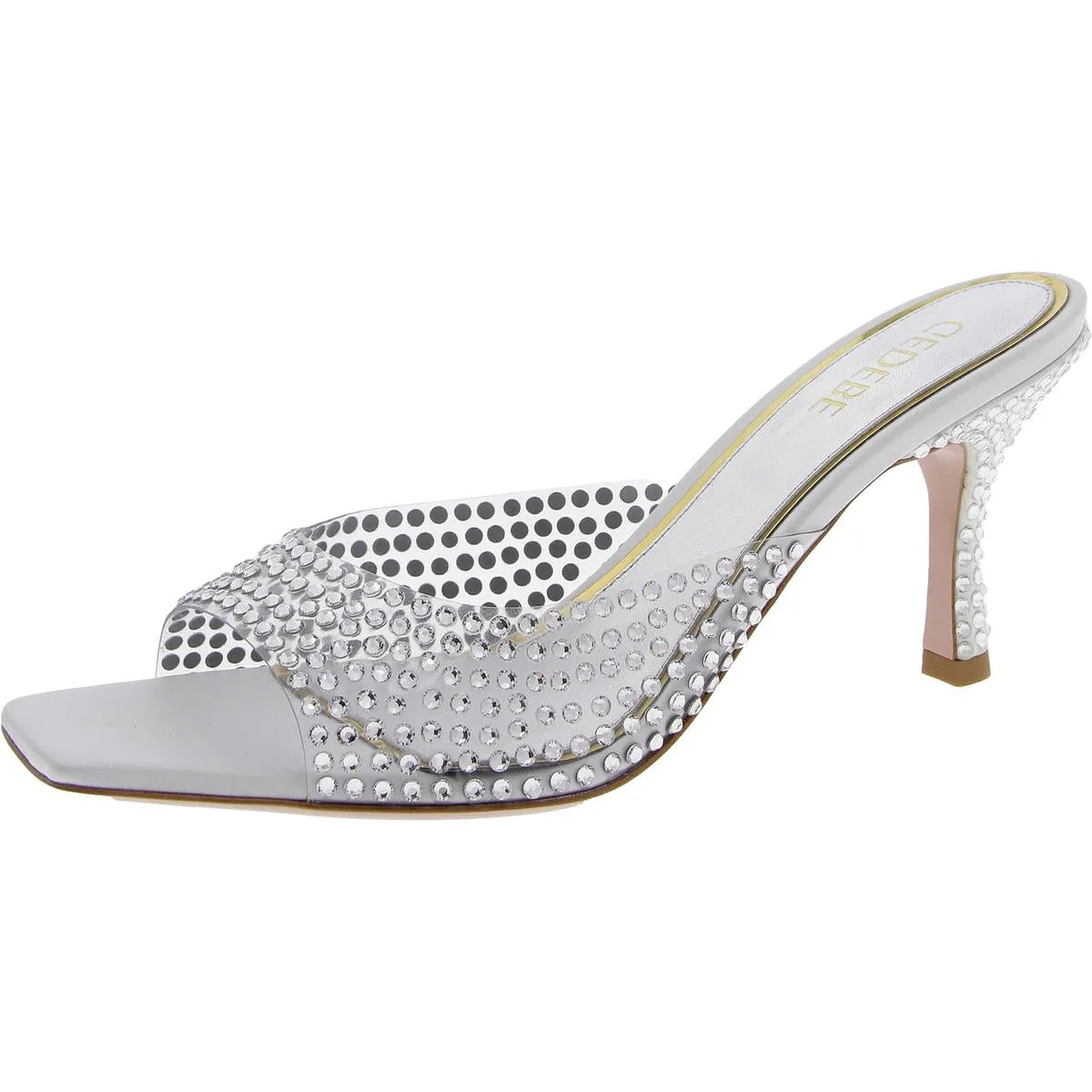 Womens Embellished Leather Heels