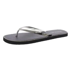 Womens Embellished Manmade Flip-Flops