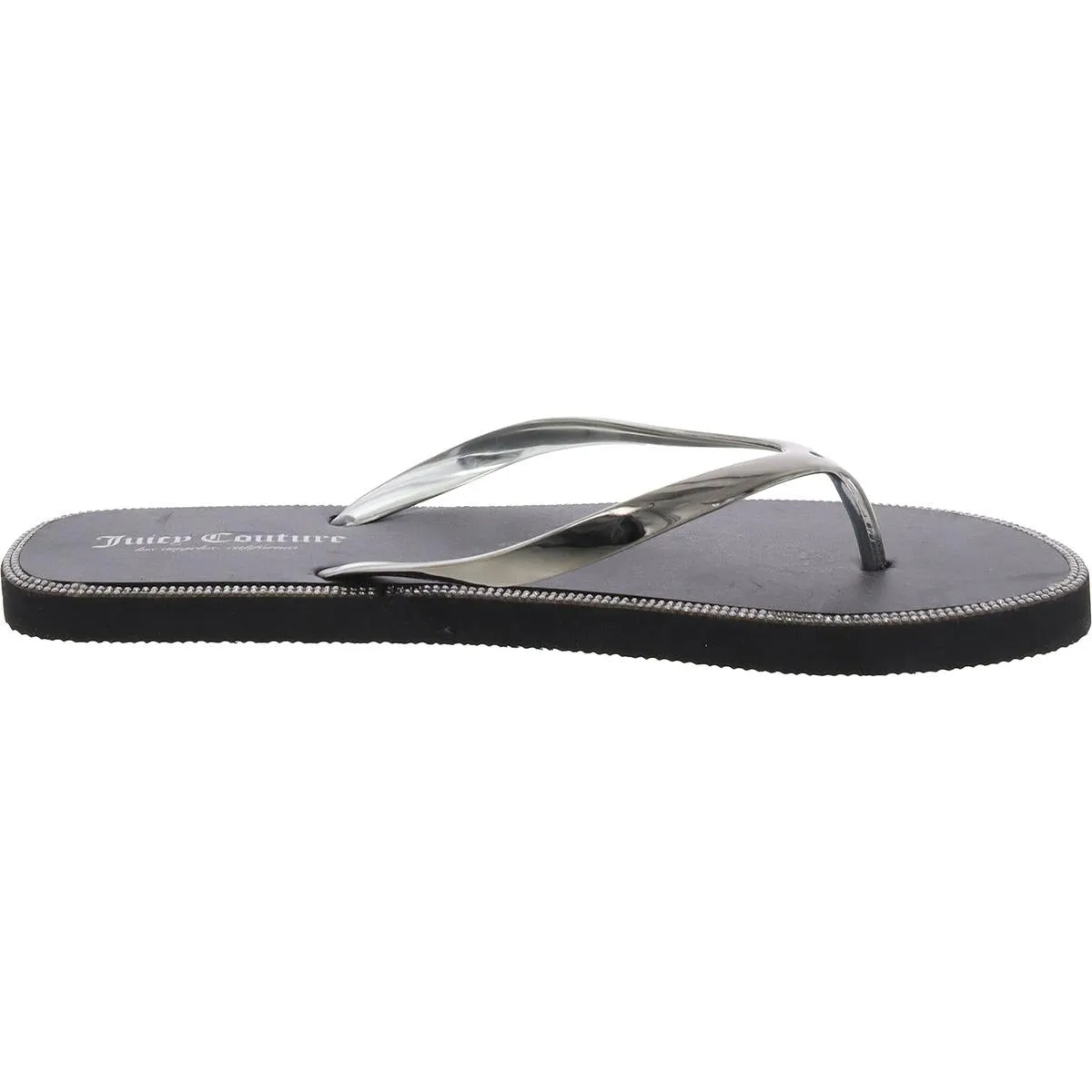 Womens Embellished Manmade Flip-Flops