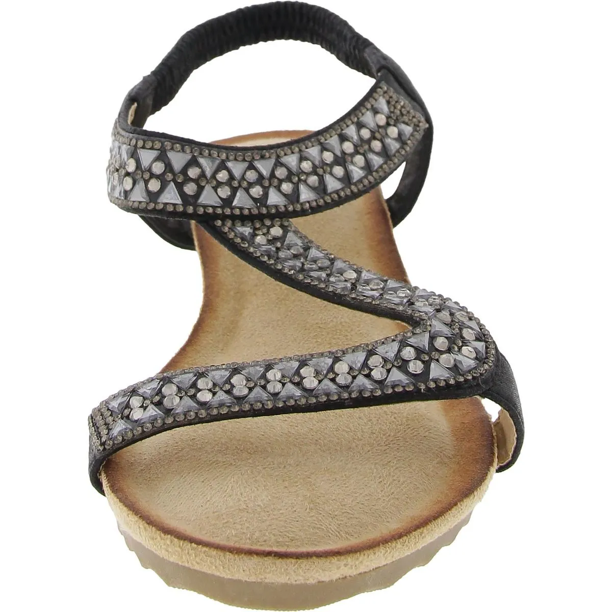 Womens Embellished Manmade Slingback Sandals