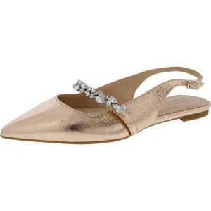 Womens Embellished Manmade Slingback Sandals