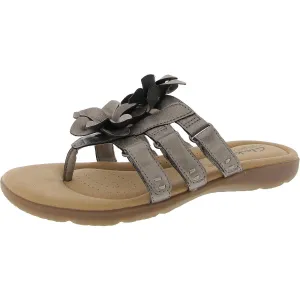 Womens Embellished Thong Sandals