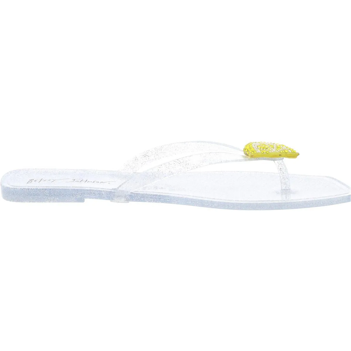 Womens Embellished Thong Slide Sandals