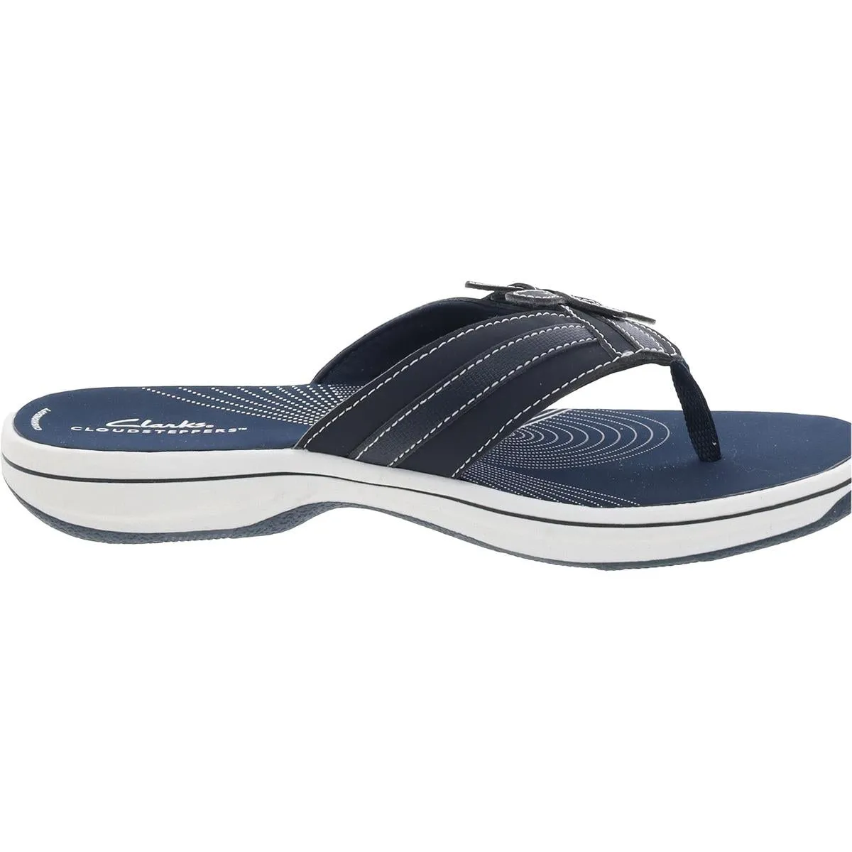 Womens Faux Leather Slip On Flip-Flops