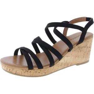 Womens Faux Suede Ankle Strap Strappy Sandals