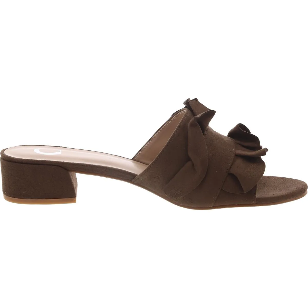 Womens Faux Suede Pointed toe Block Heel