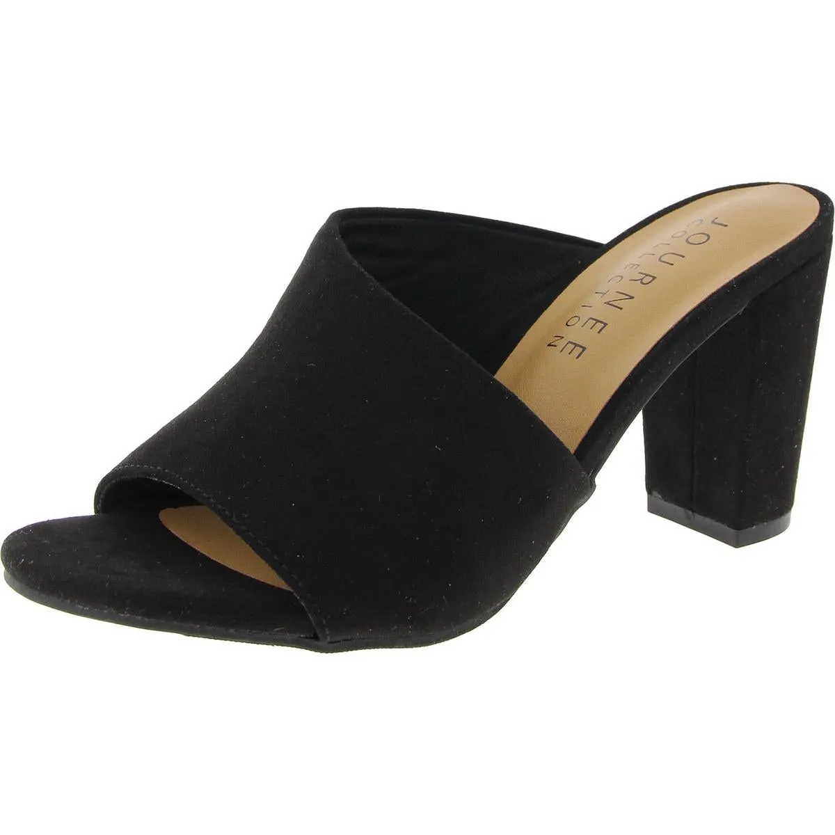 Womens Faux Suede Slip On Heels