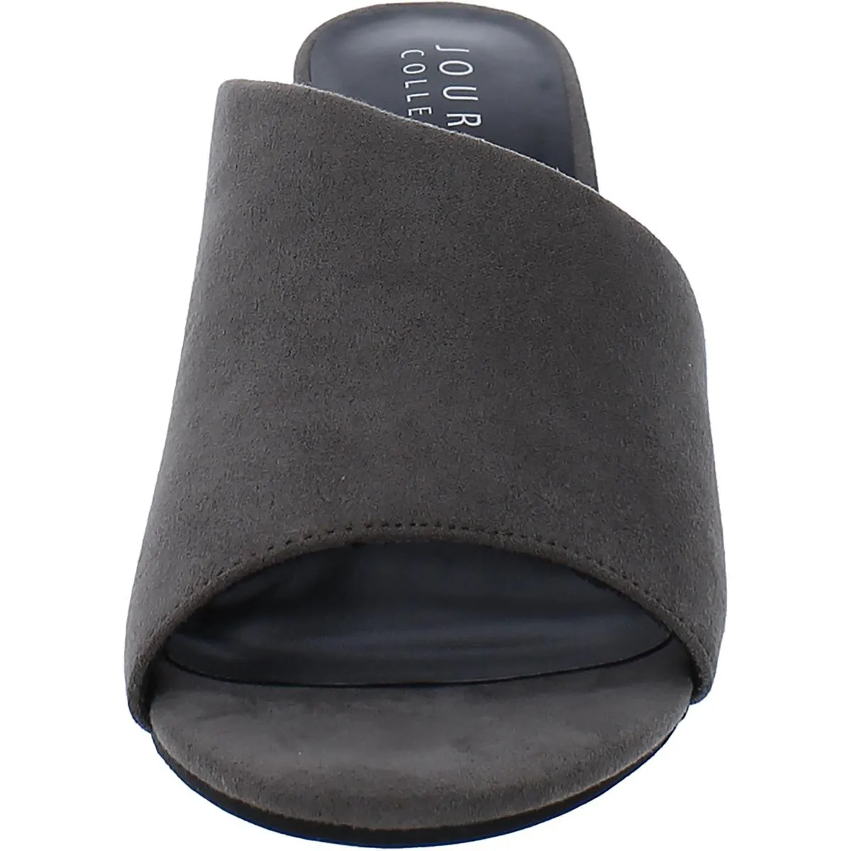 Womens Faux Suede Slip On Heels