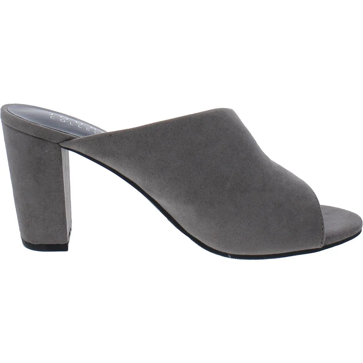 Womens Faux Suede Slip On Heels