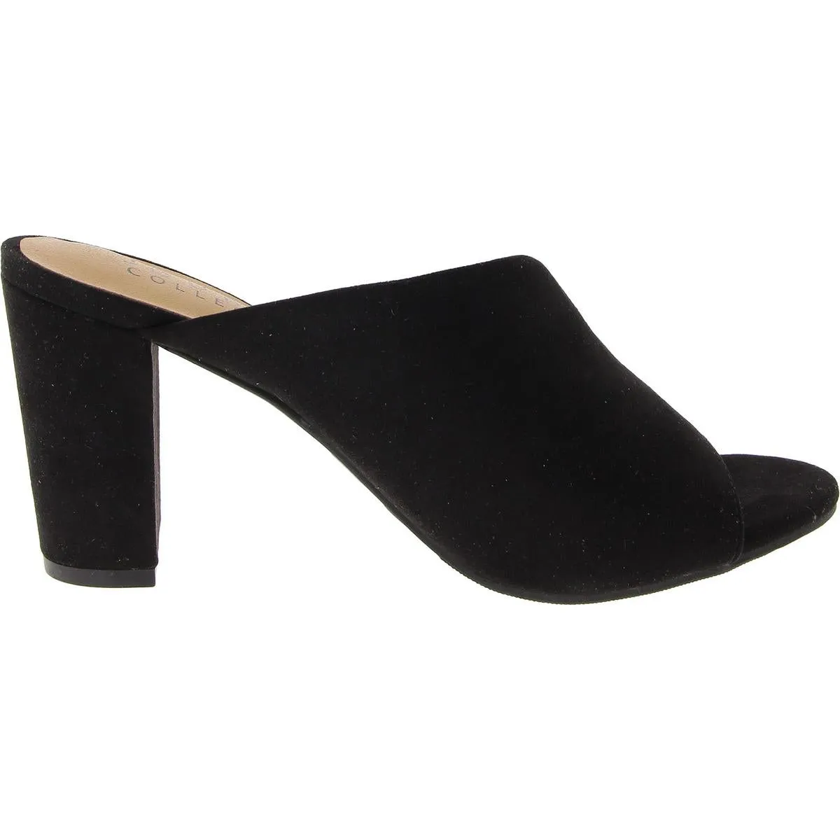 Womens Faux Suede Slip On Heels
