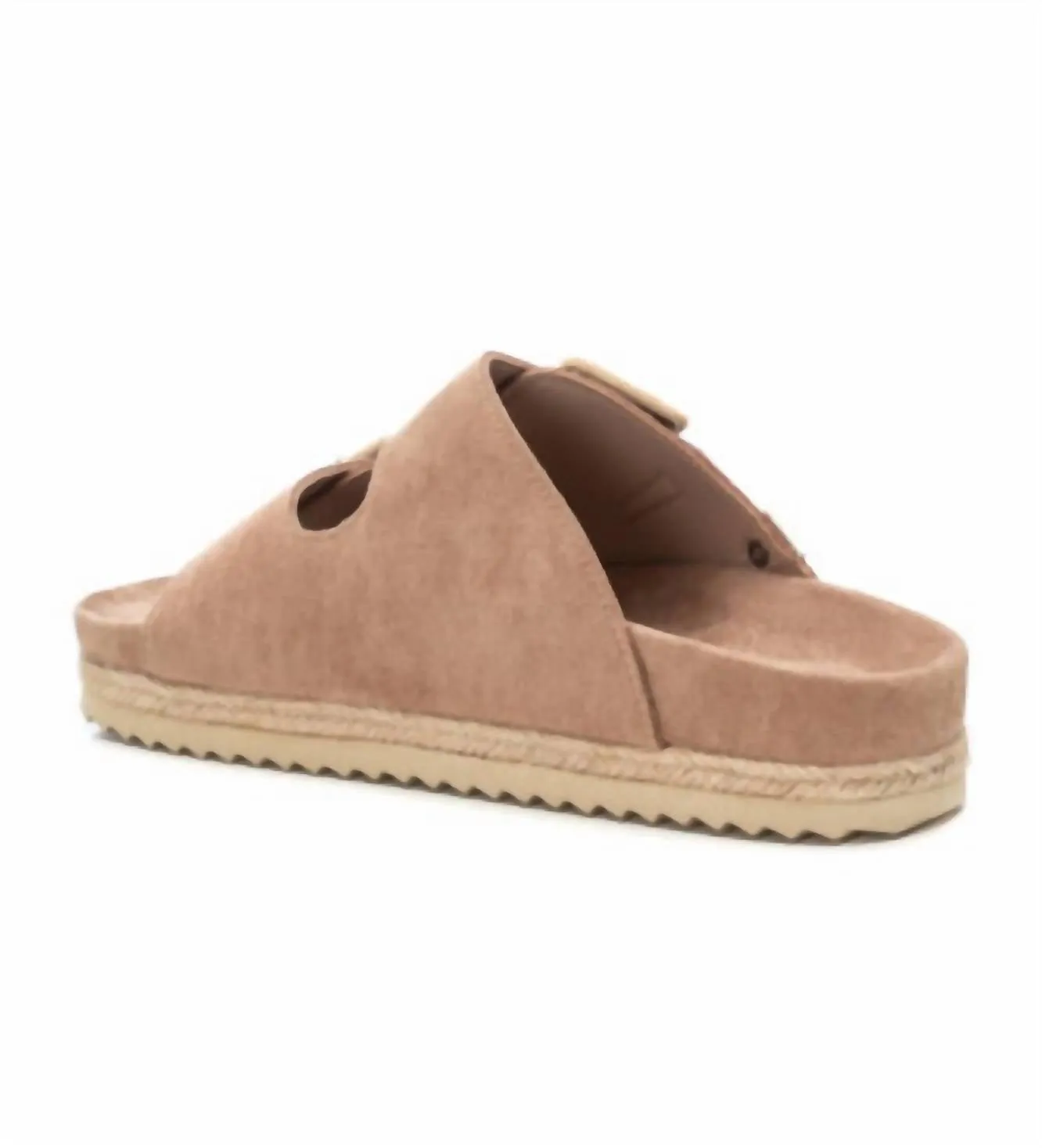 Women's Flat Sandals In Taupe