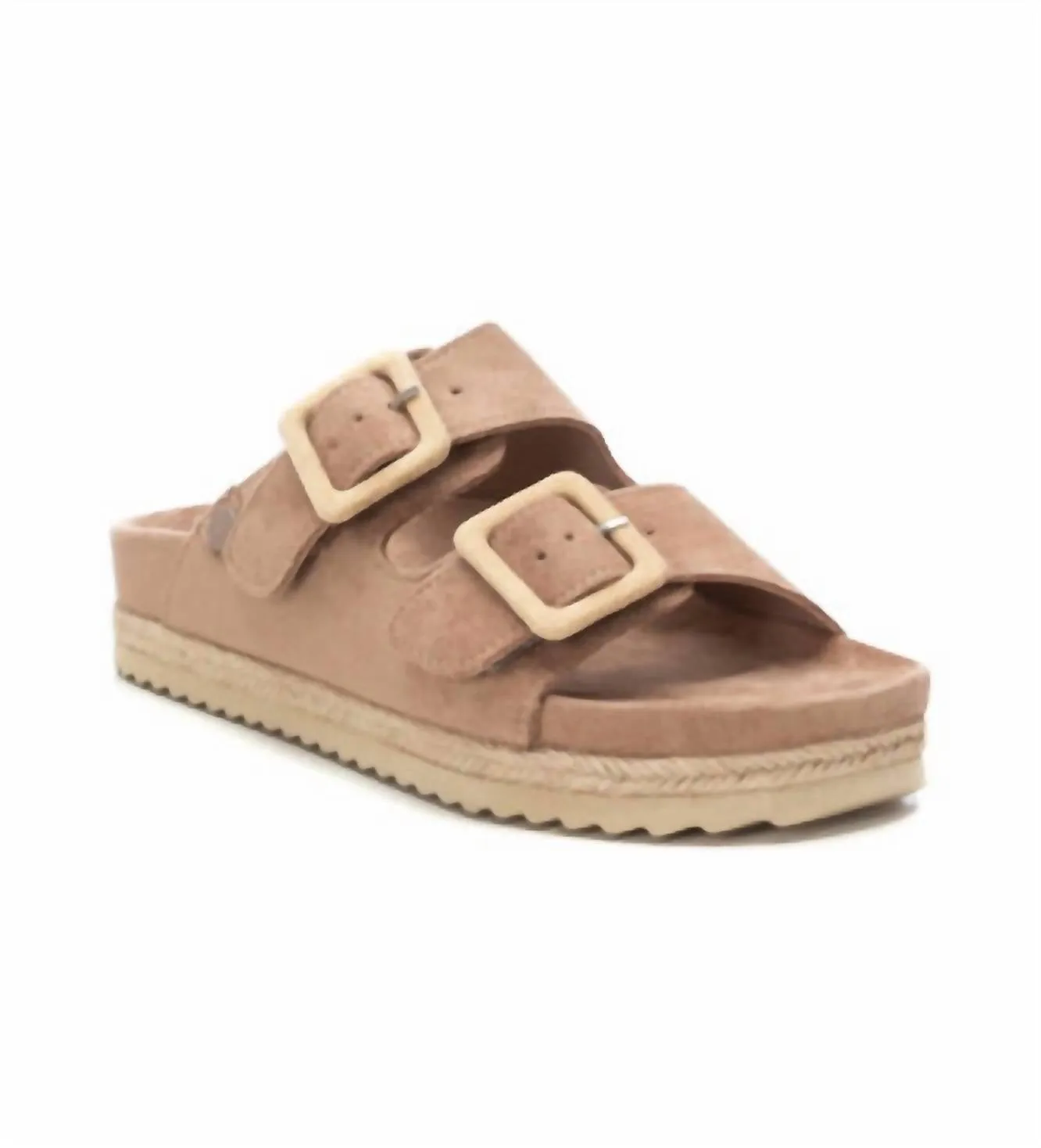 Women's Flat Sandals In Taupe