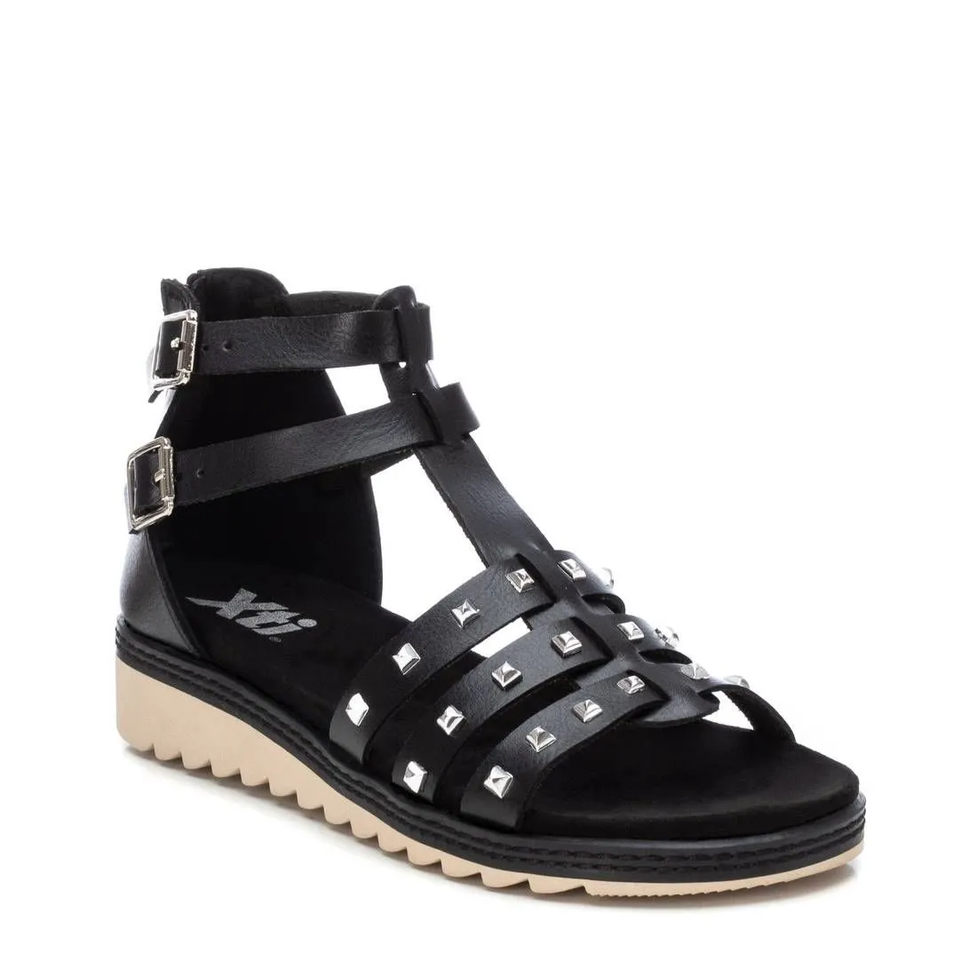 Women's Flat Sandals With Gold Studs By XTI_