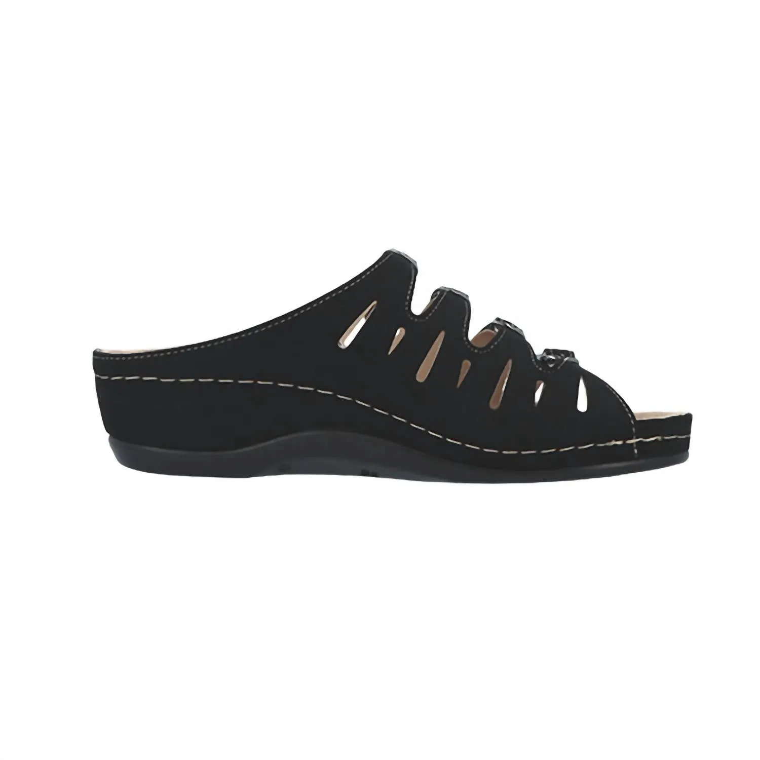Women's Hassel Sandal In Black Nubuck