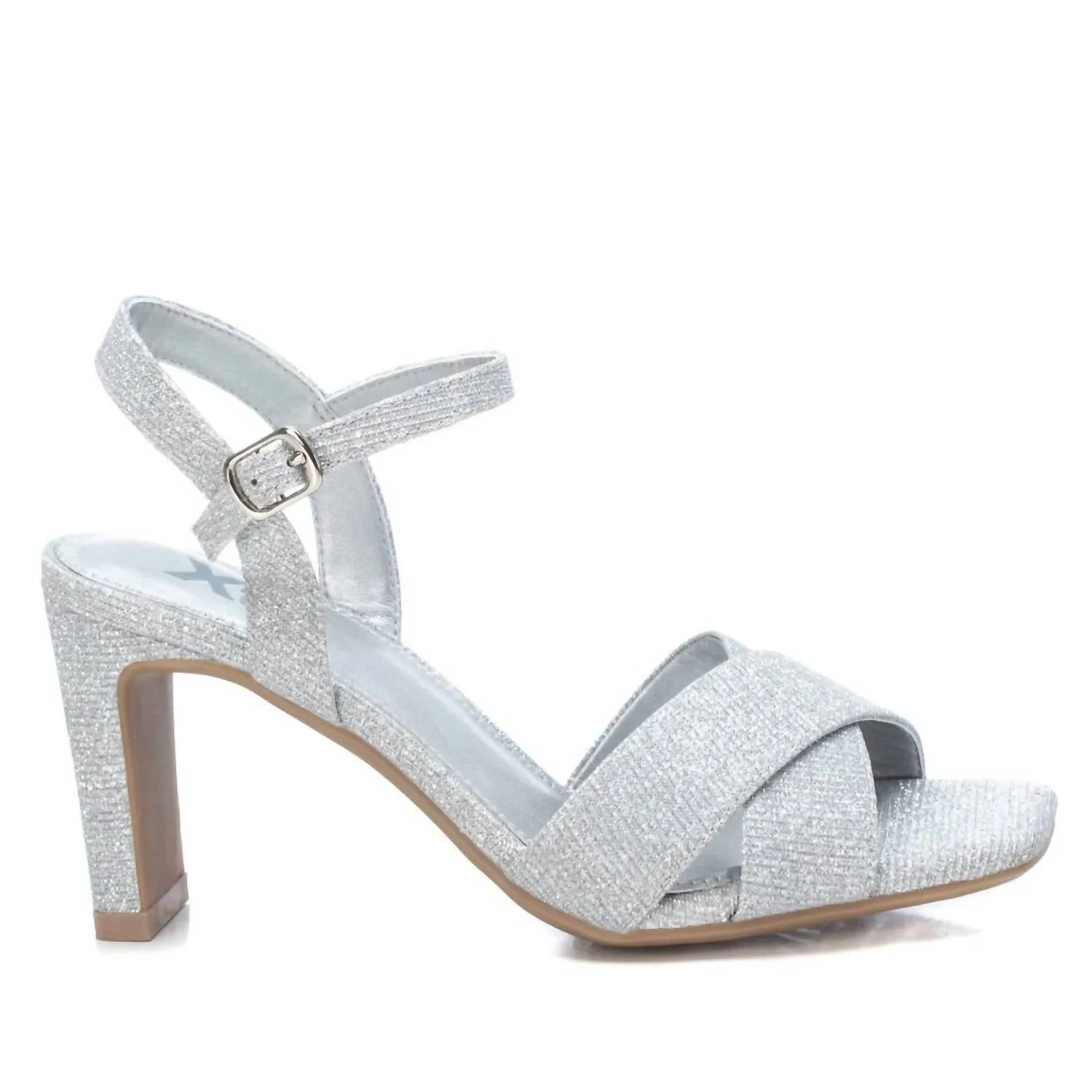 Women's Heeled Sandals In Silver