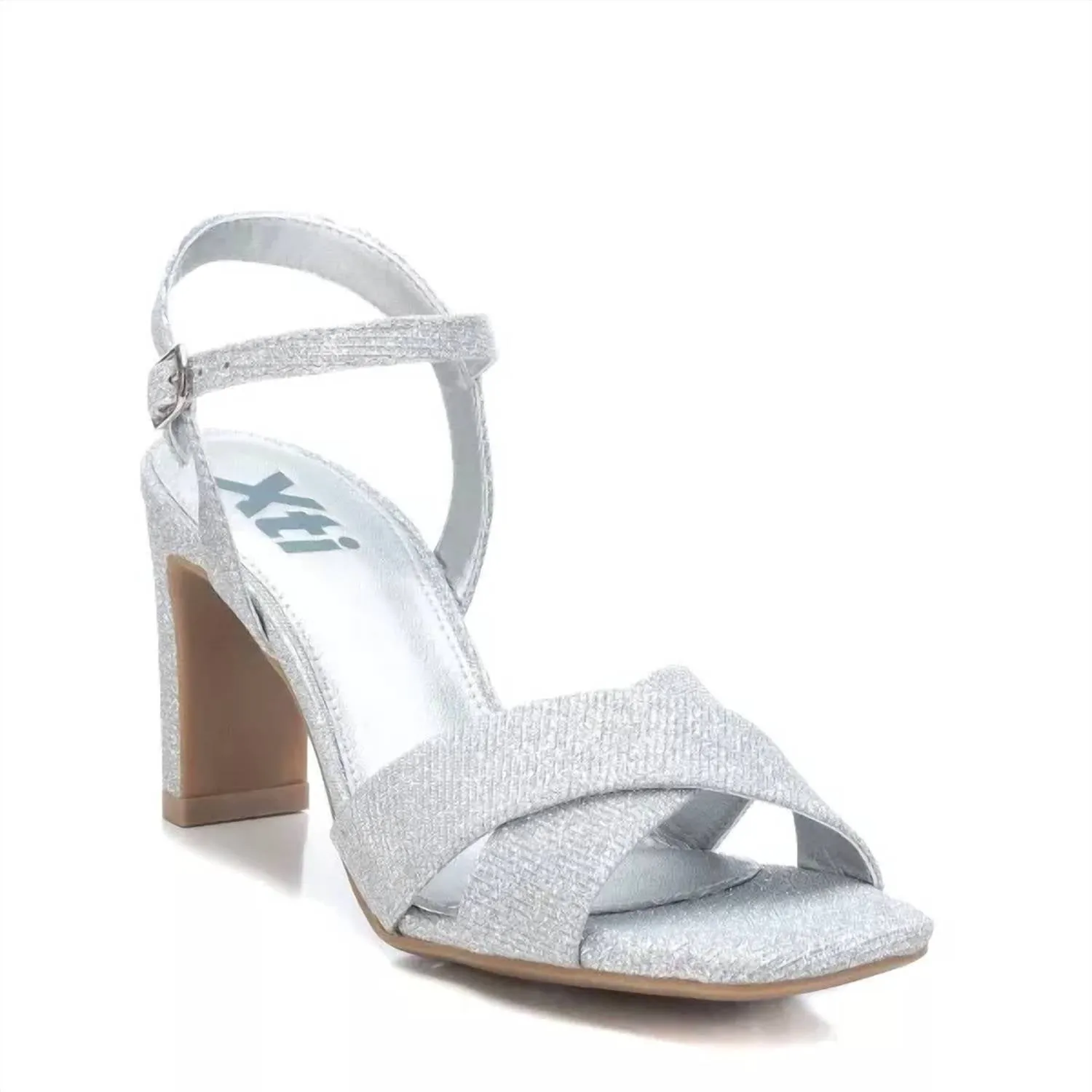 Women's Heeled Sandals In Silver