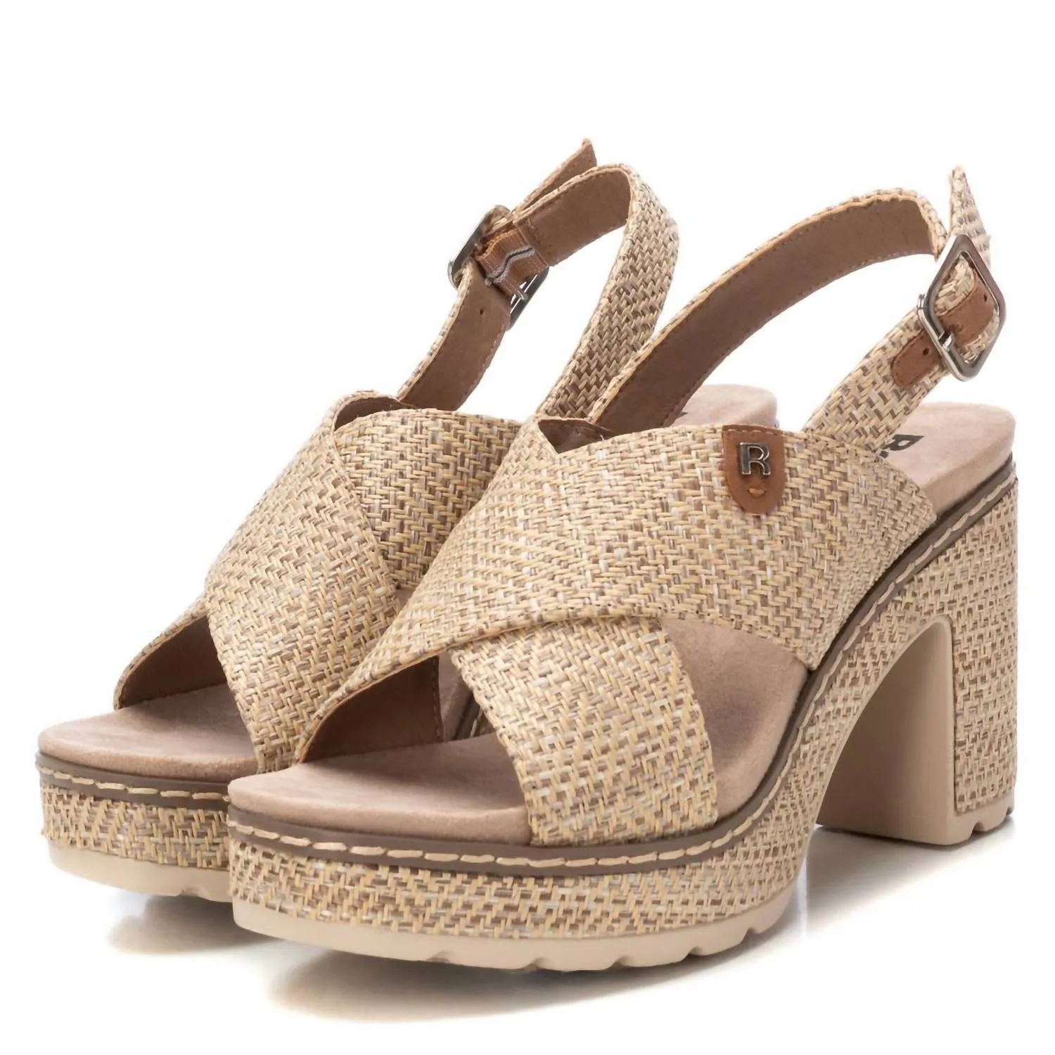 Women's Heeled Sandals In Taupe