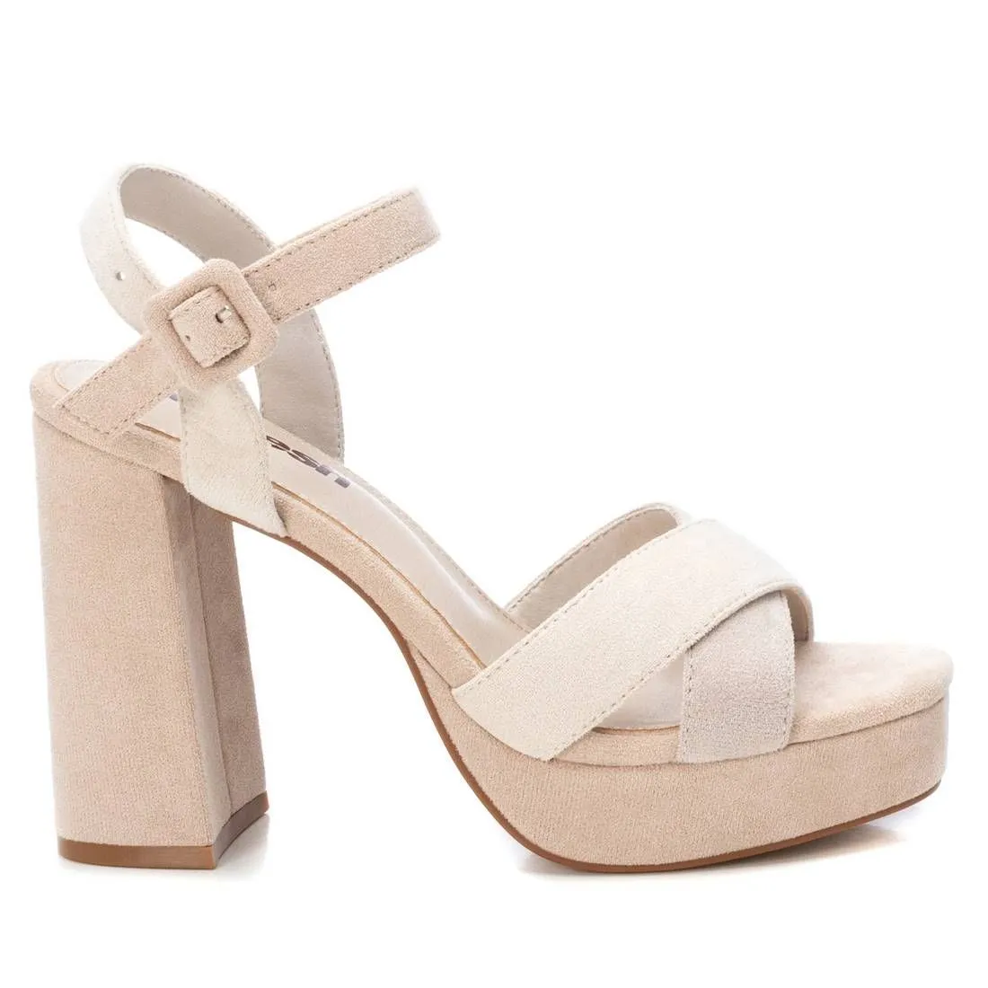 Women's Heeled Suede Sandals With Platform By XTI