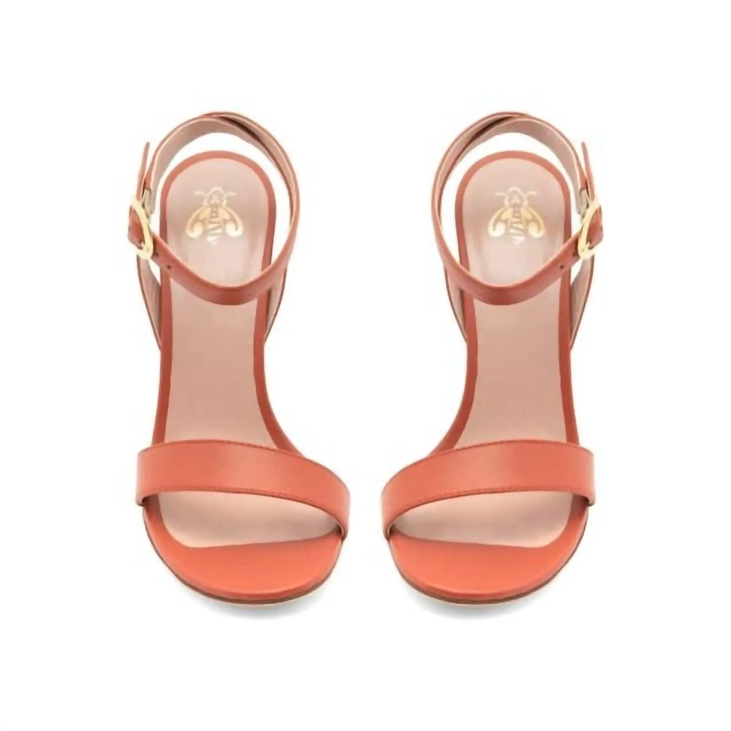 Women's Helena Calfskin Sandals In Brick