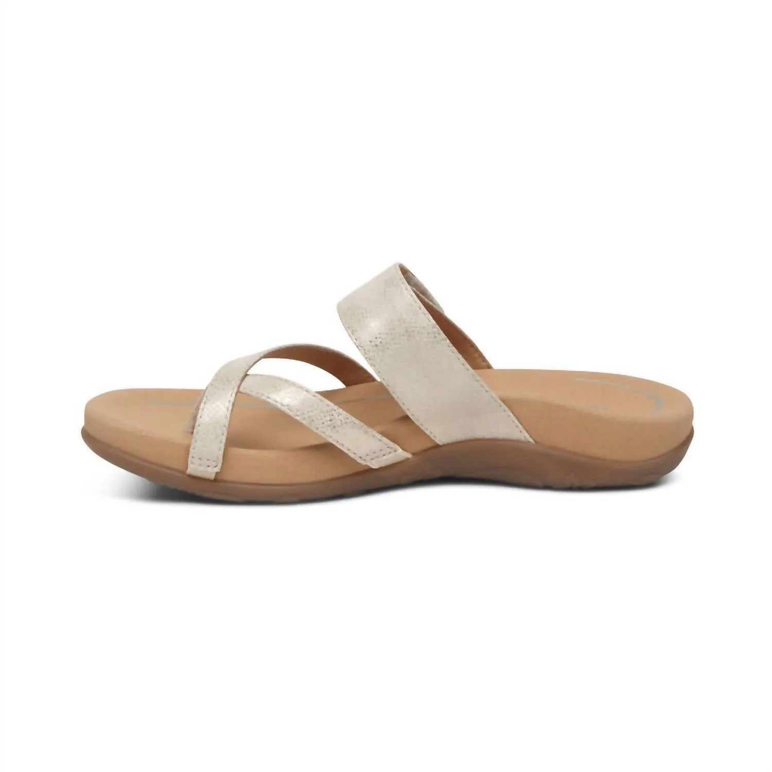 Women's Izzy Adjustable Slide Sandal In Light Gold