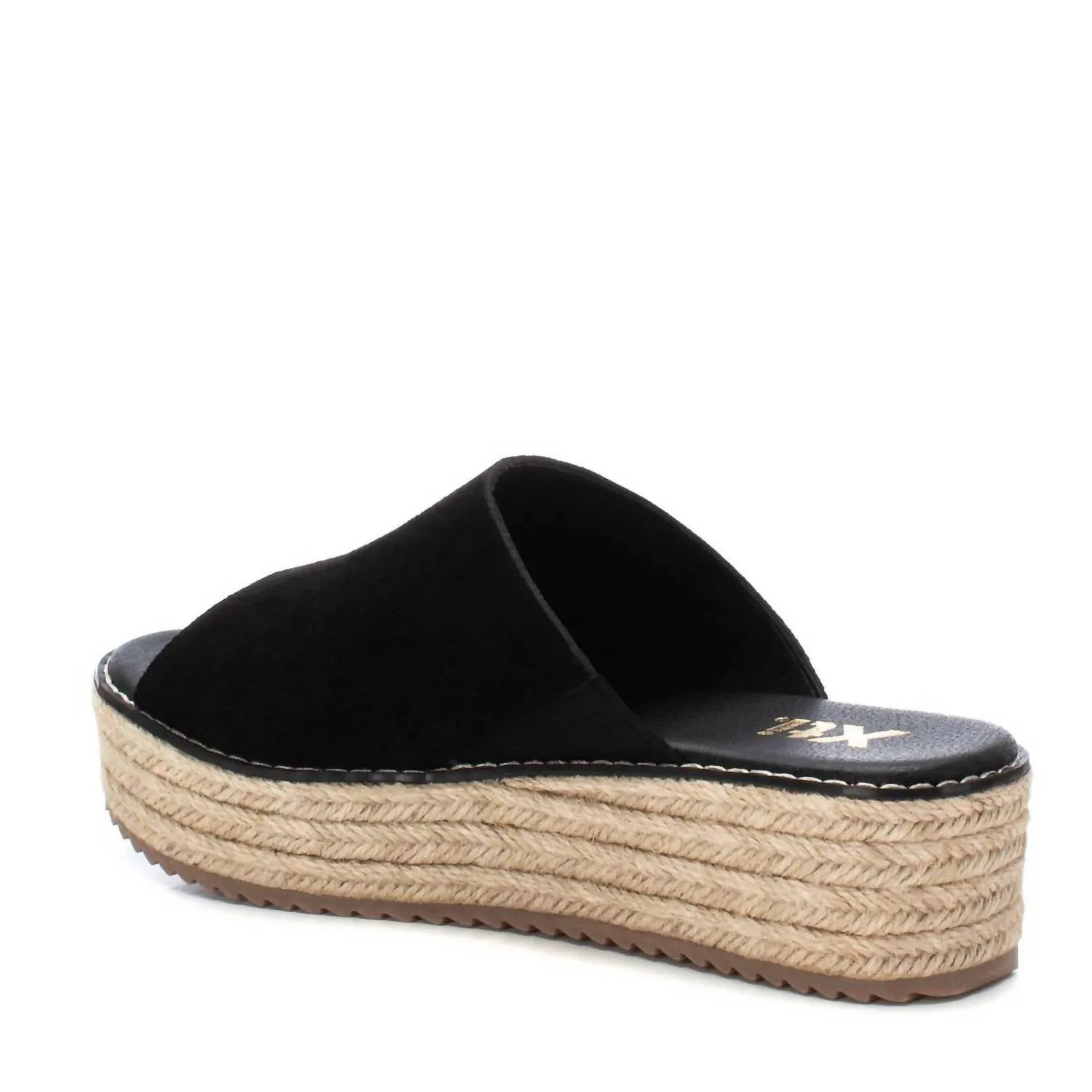 Women's Leather Casual Sandals In Black