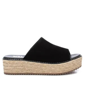 Women's Leather Casual Sandals In Black