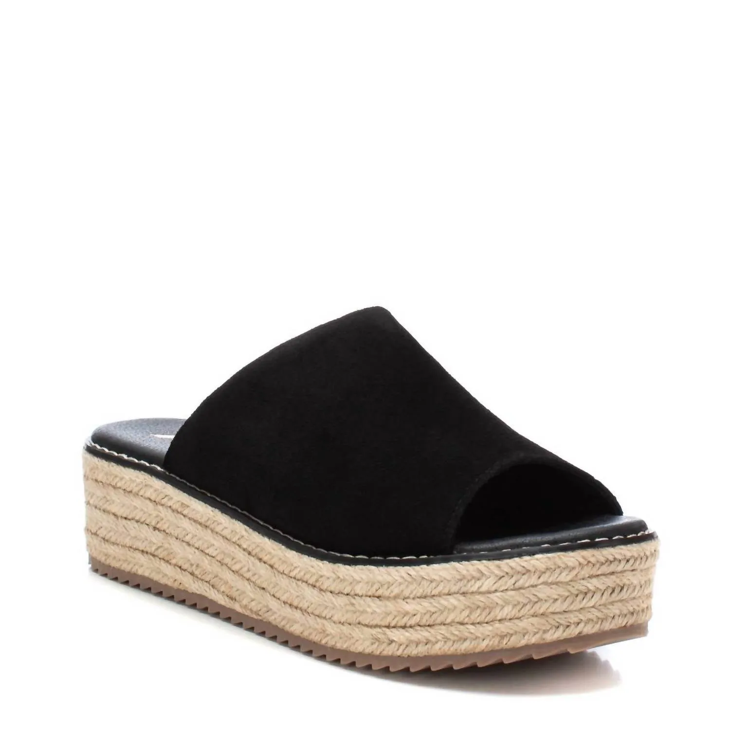 Women's Leather Casual Sandals In Black