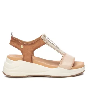 Women's Leather Sandals In Camel