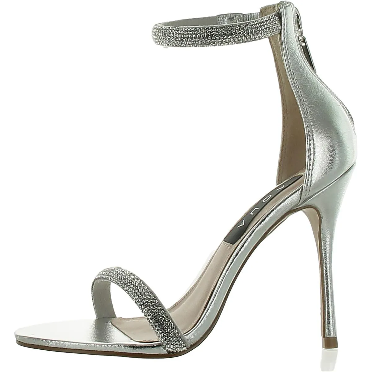 Womens Leather Zipper Heels